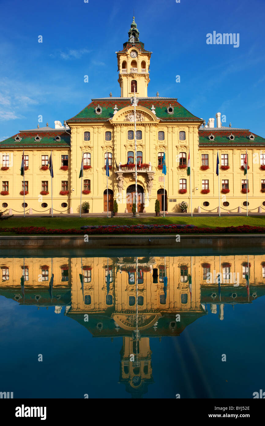 Szeged xviii secolo il Municipio, piazza Szechenyi, Ungheria Foto Stock