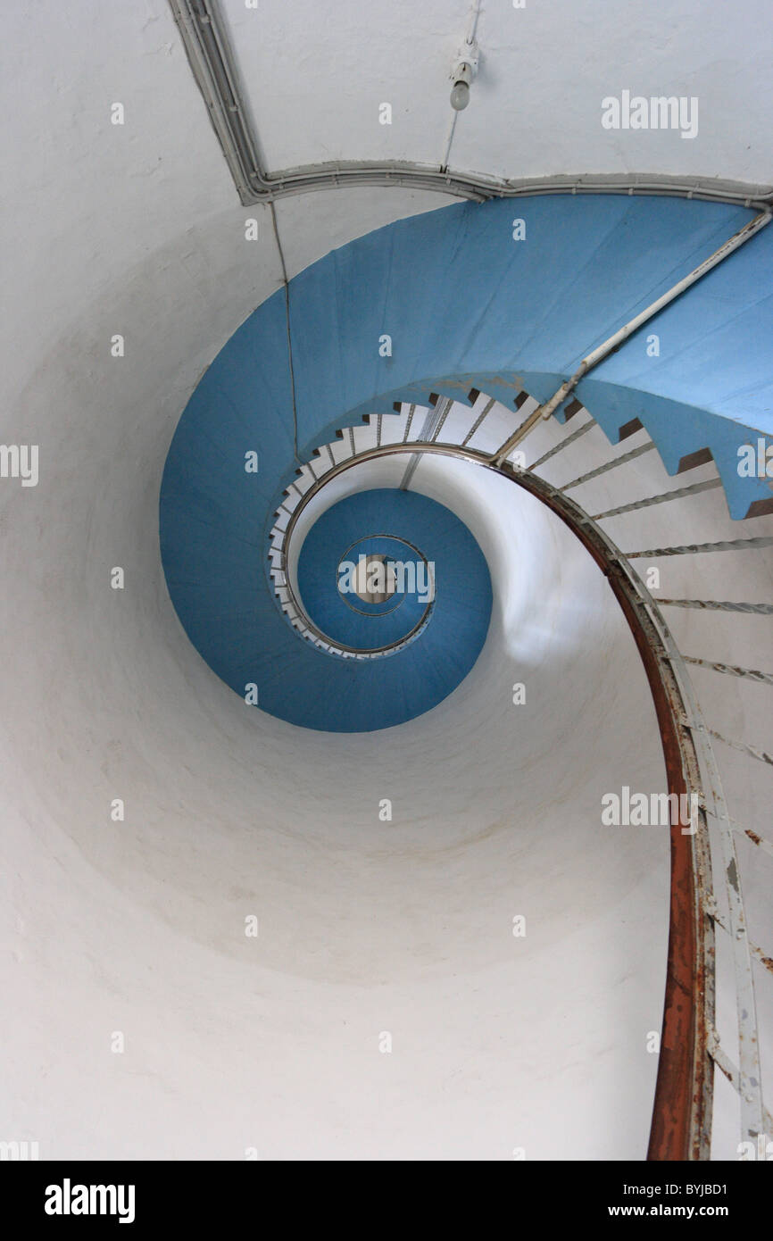 Scala di un faro, Hvide Sande, Danimarca Foto Stock