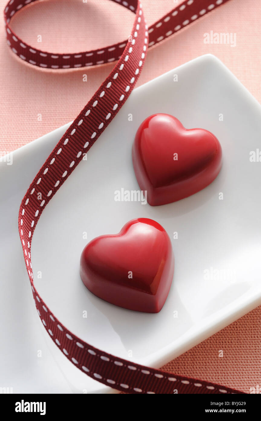 Il giorno di San Valentino cioccolatini Foto Stock