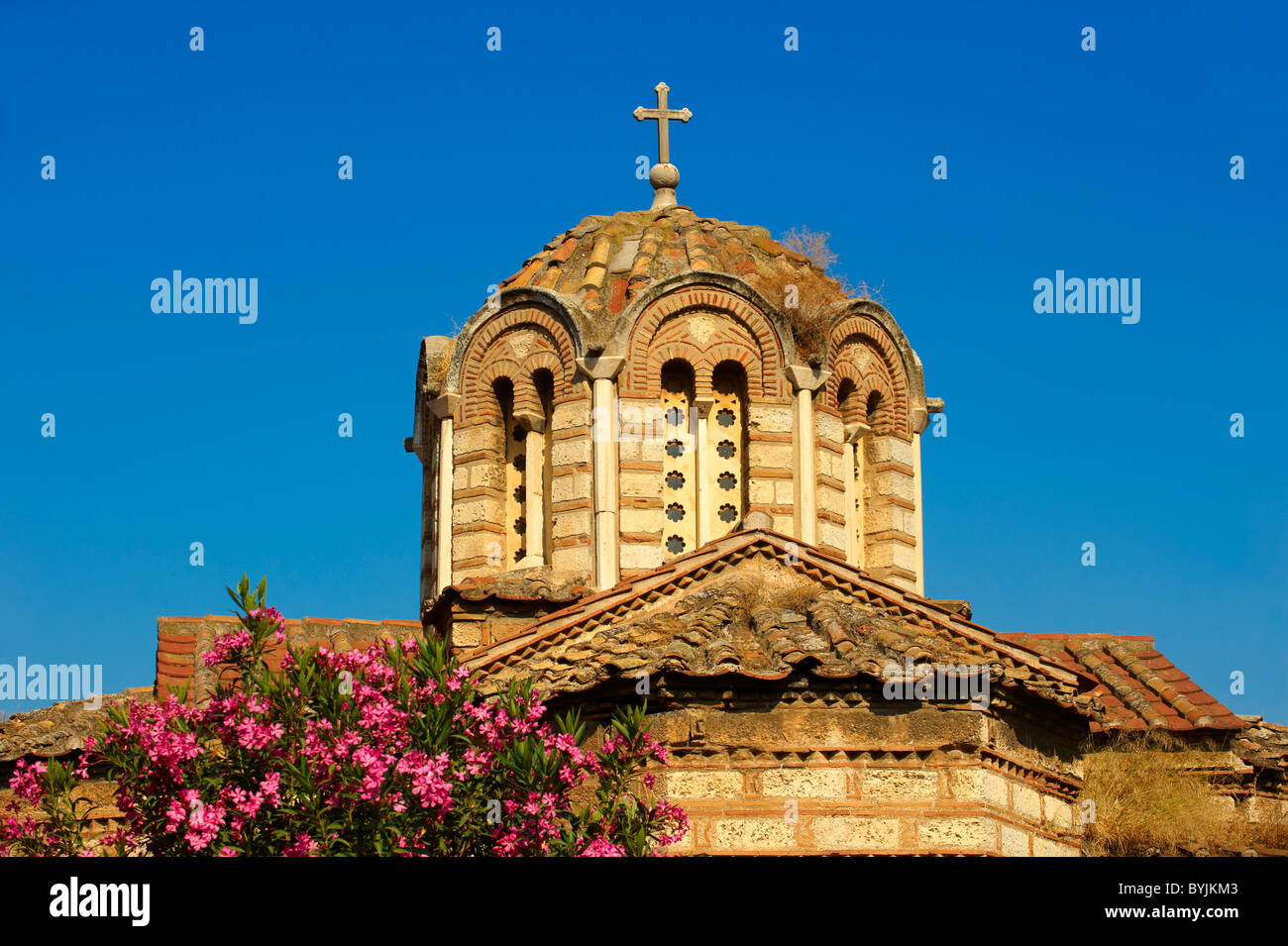 Bizantina chiesa ortodossa greca nell'Antica Agorà di Atene Foto Stock