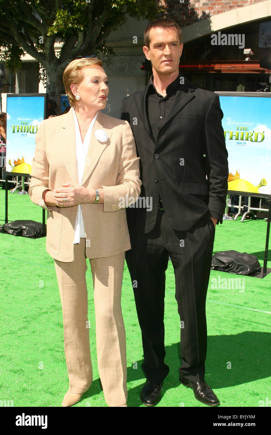 Dame Julie Andrews, Rupert Everett 'Shrek il terzo' Los Angeles Premiere - tappeto verde svoltasi al Mann Village Theatre di Westwood, Foto Stock