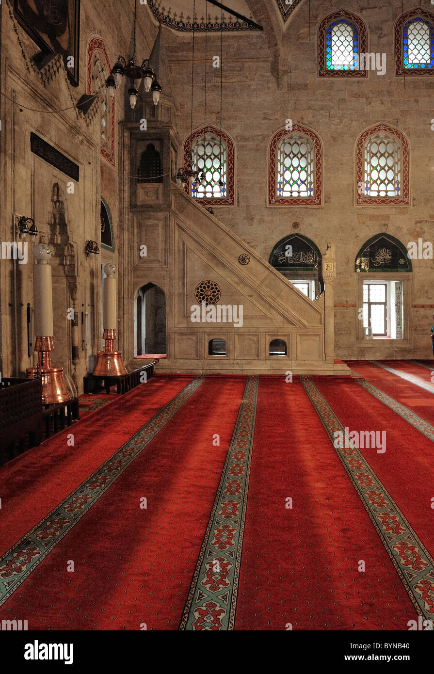 Interior Sultano Bayezit II Mosque (1485), Amasya, Turchia 101002 383380 Foto Stock