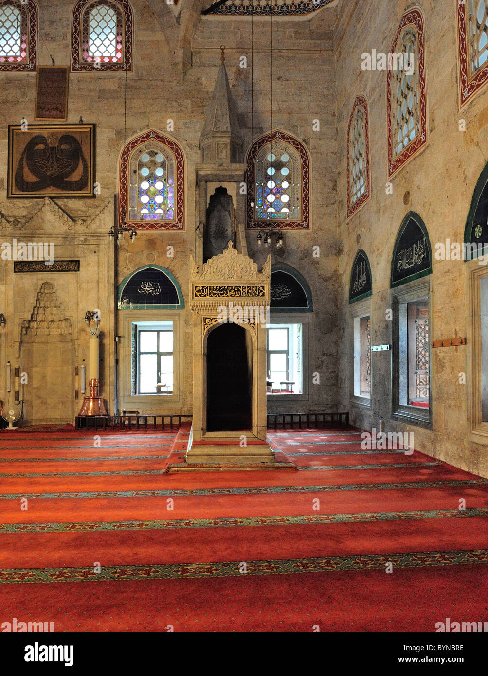 Interior Sultano Bayezit II Mosque (1485), Amasya, Turchia 101002 38383 Foto Stock