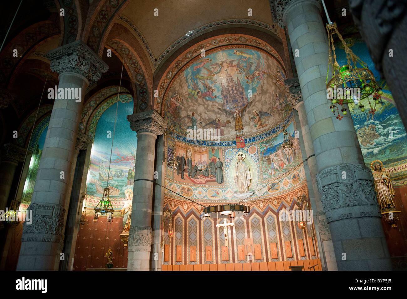 Sagrado Corazón de Jesús Chiesa Monte Tibidabo Barcellona Spagna Foto Stock