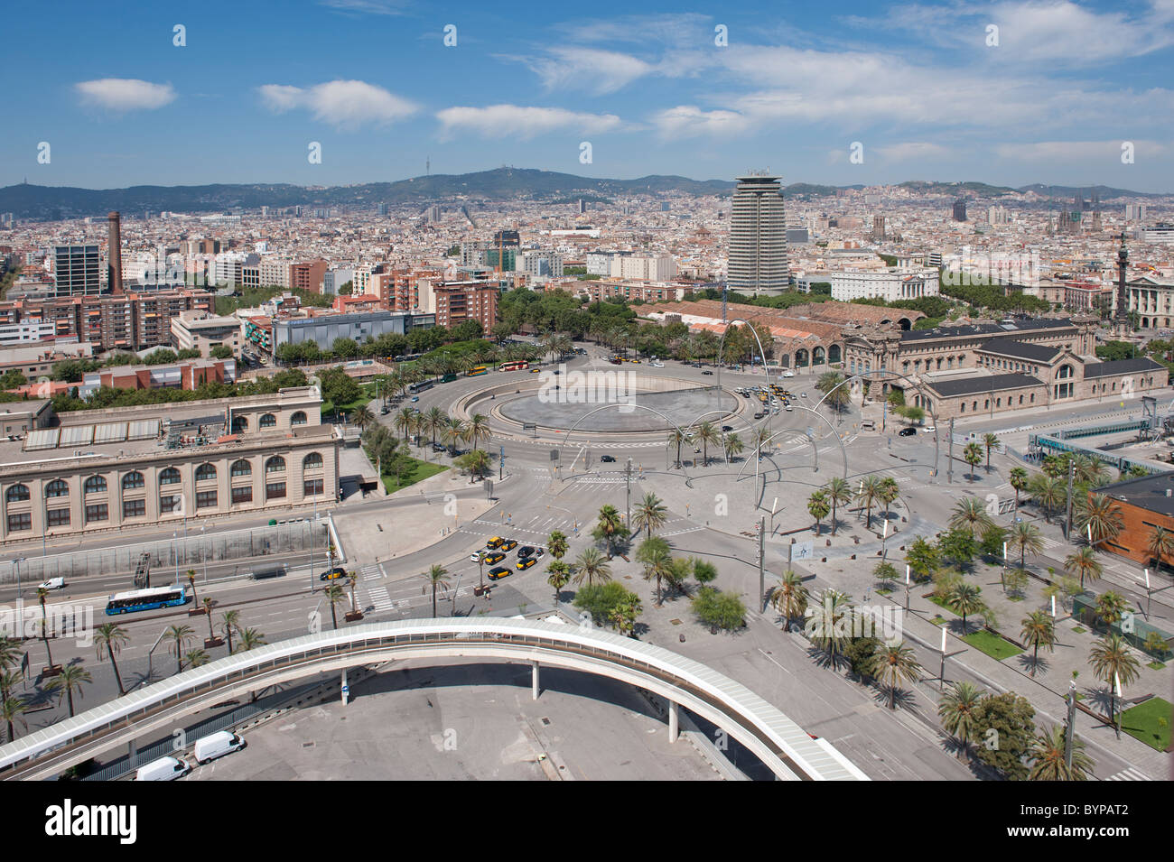 Vista in elevazione di Barcellona Foto Stock