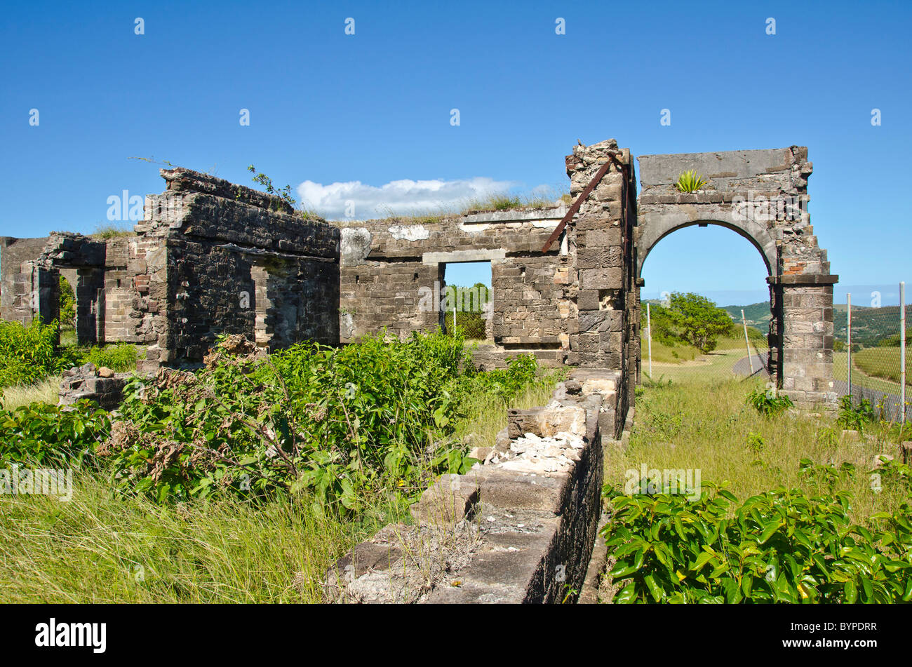 Antigua fortino Fort rovine di attrazione turistica e di escursioni a terra Foto Stock