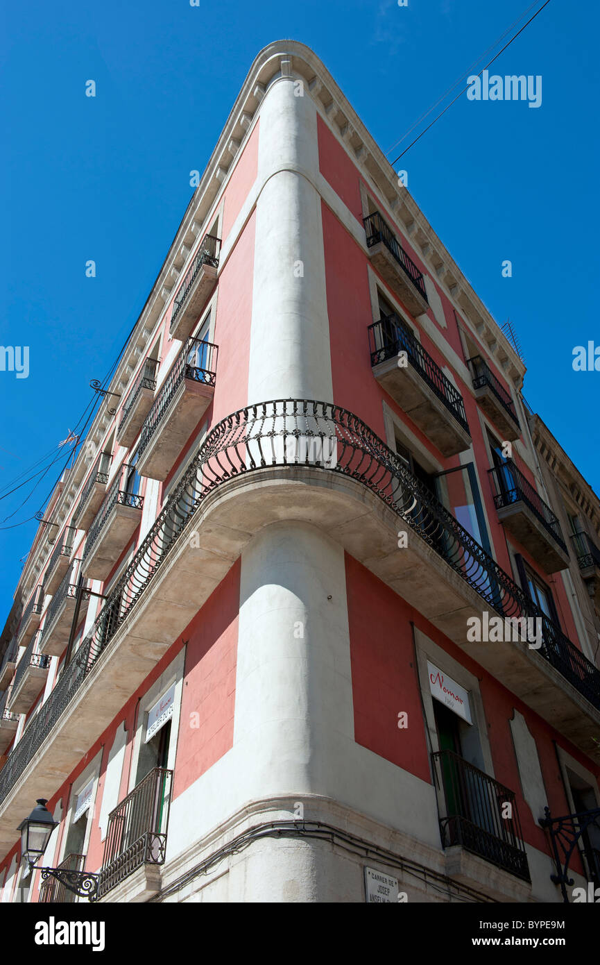 Tipica architettura Barcellona Spagna Foto Stock