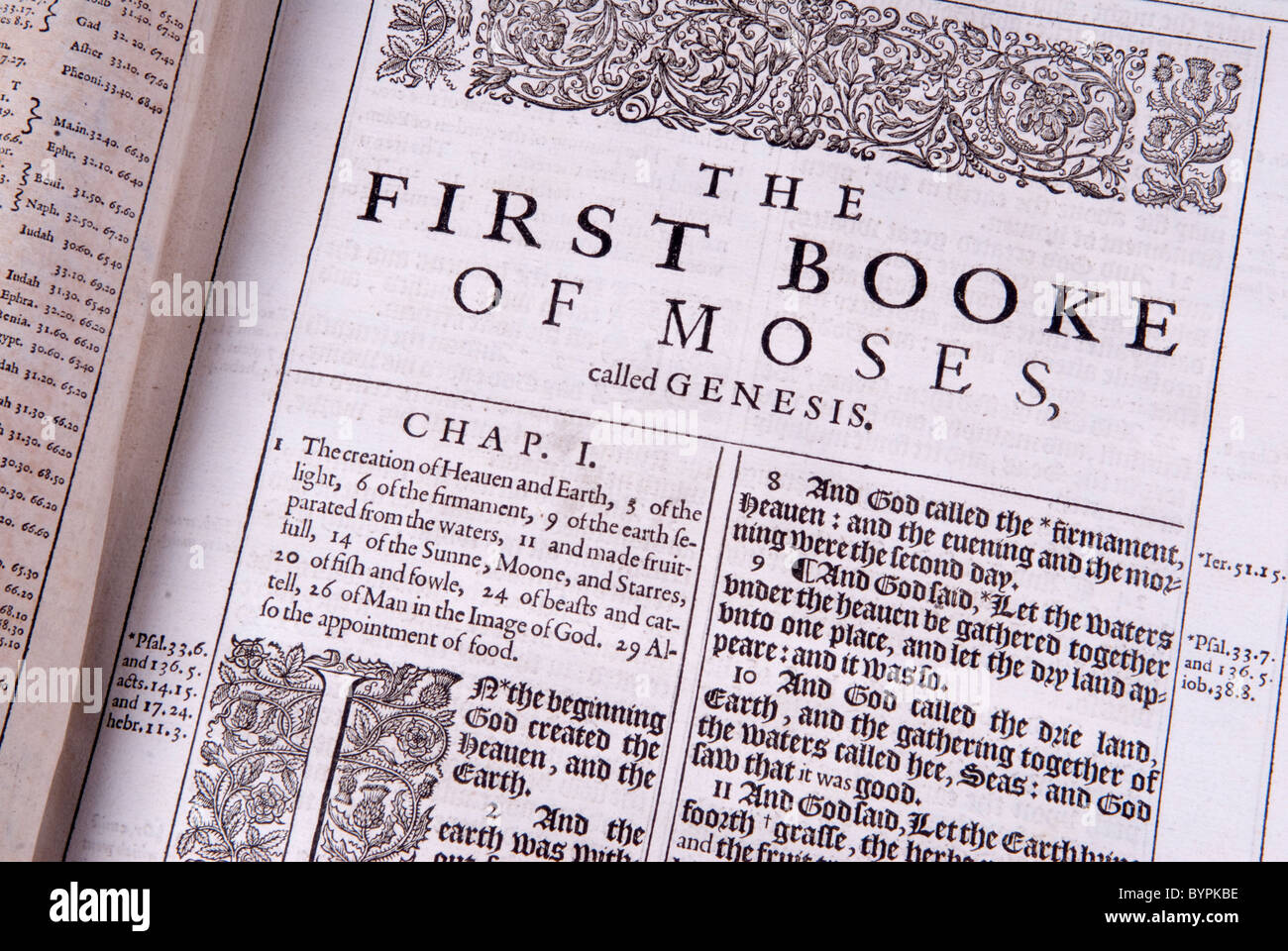 La casa di Hatfield, la Bibbia di re James. Hatfield Hertfordshire Regno Unito. HOMER SYKES Foto Stock