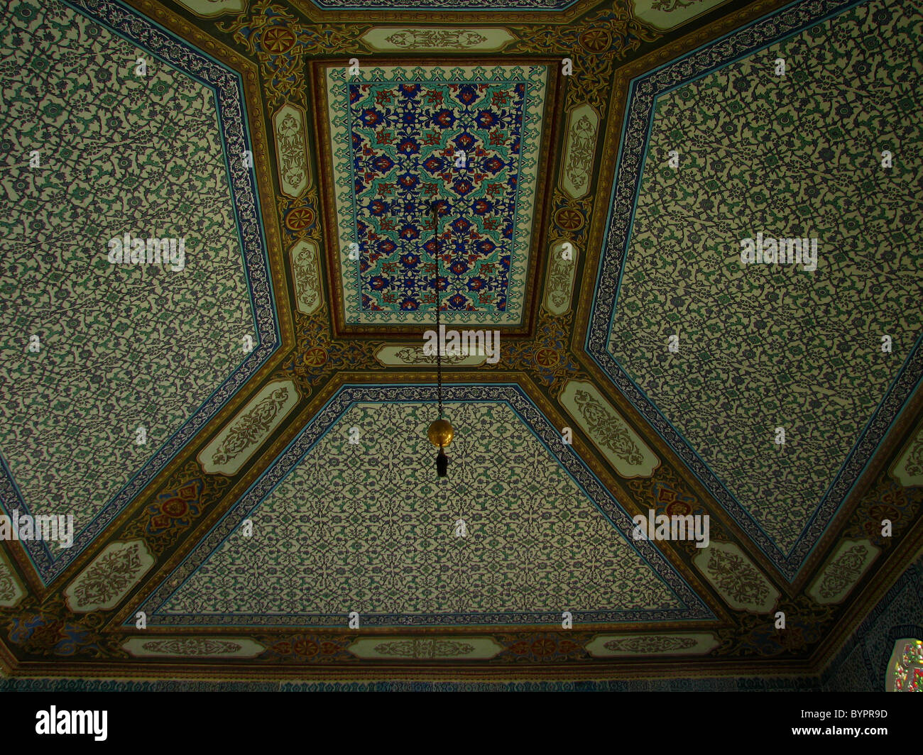Soffitto del padiglione estivo conosciuto anche come la circoncisione in camera il palazzo di Topkapi, Turchia Foto Stock