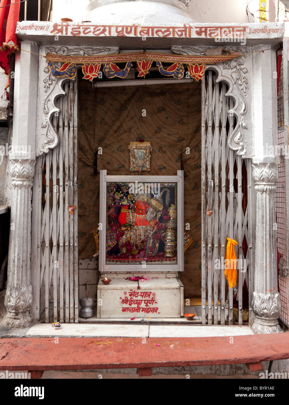 India Rajasthan, Udaipur, santuario di scimmia indù dio Hanuman Foto Stock