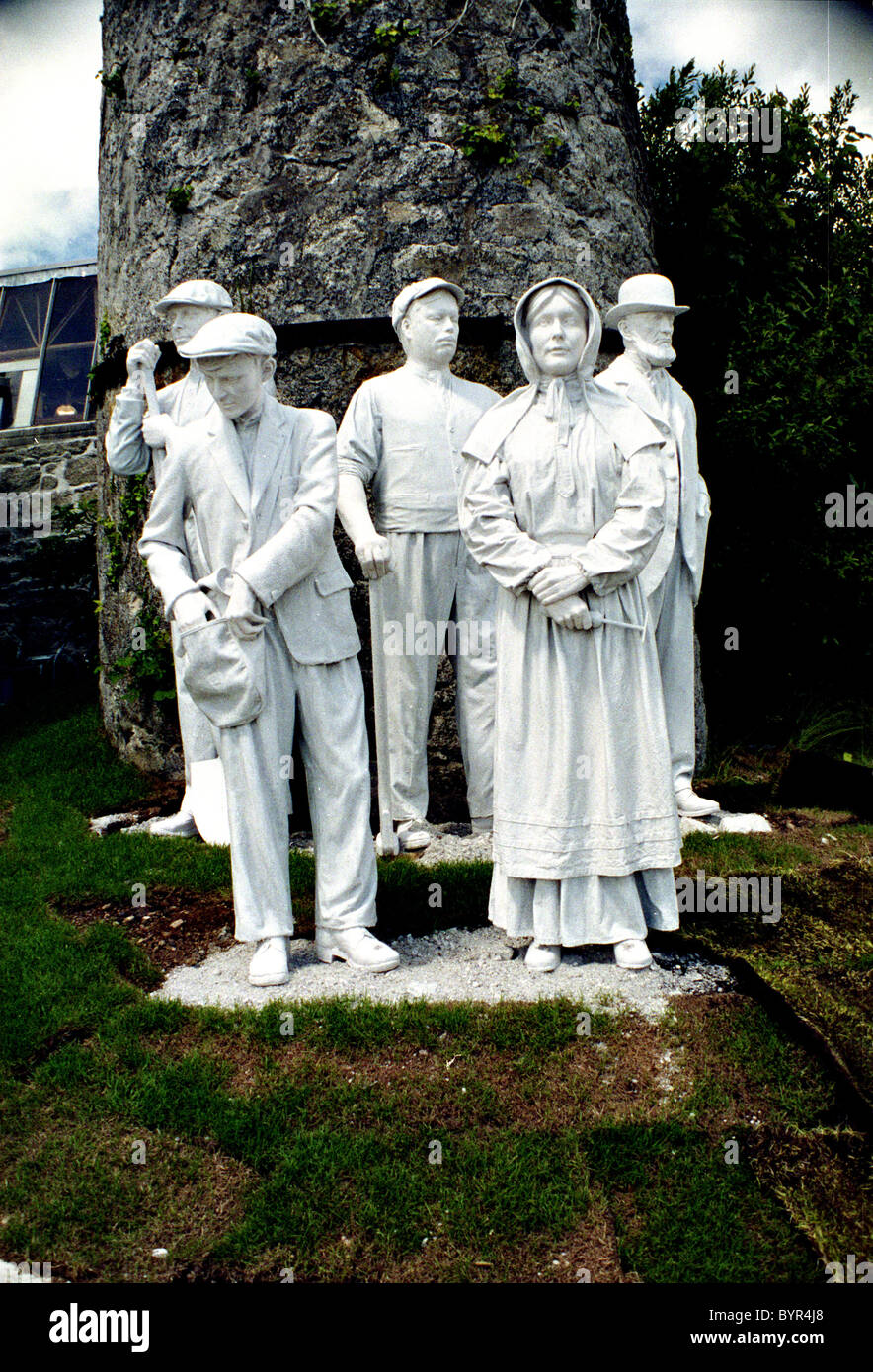 Un monumento al China Clay di lavoratori presso Wheal Martyn Museo Museo Cornovaglia Foto Stock