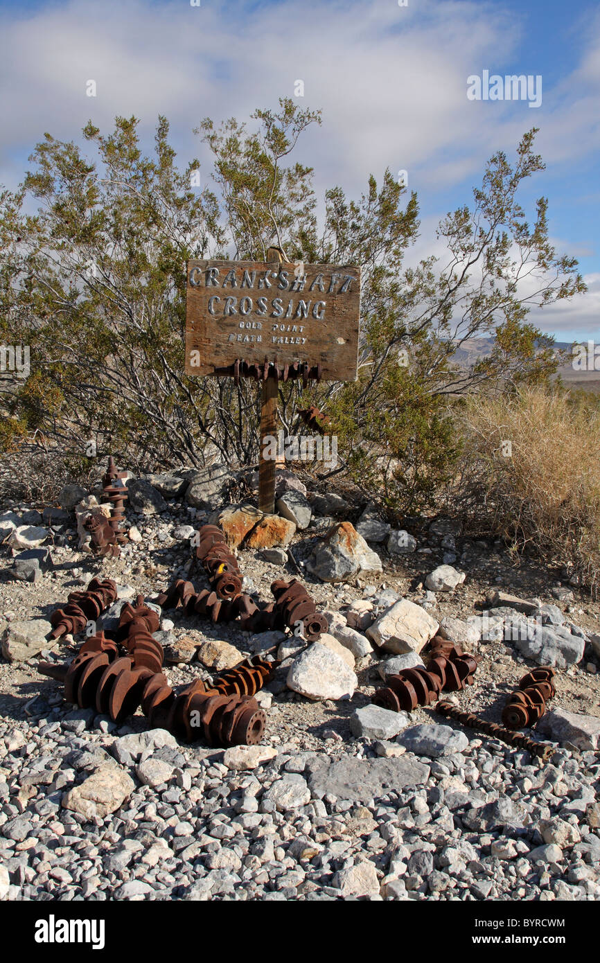 Traversata dell'albero a gomiti è situato sul lato nord del Parco Nazionale della Valle della Morte, sulla morte Valley Road Big Pine Valley Road. Foto Stock