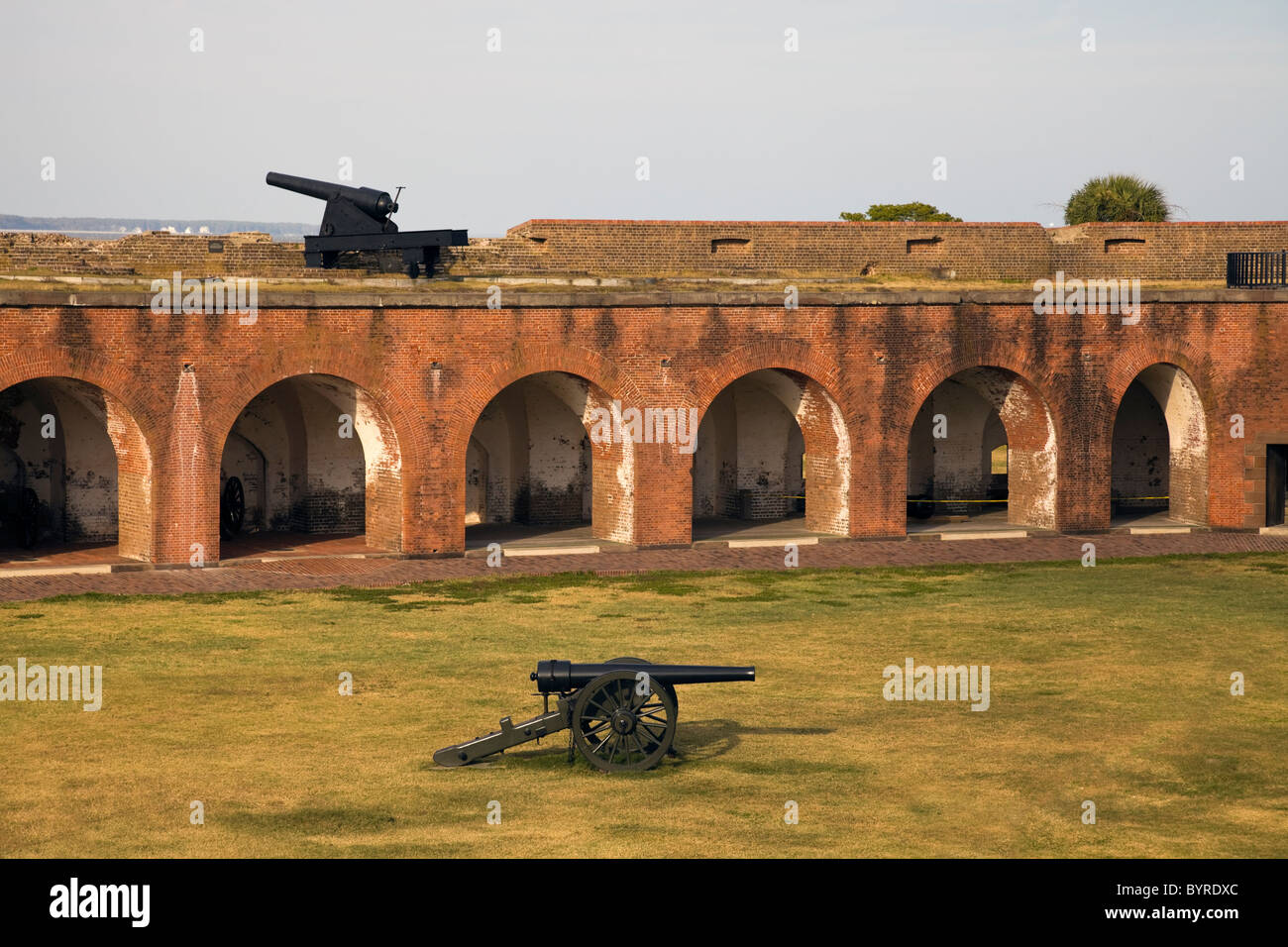 I cannoni a Fort Pulaski Foto Stock