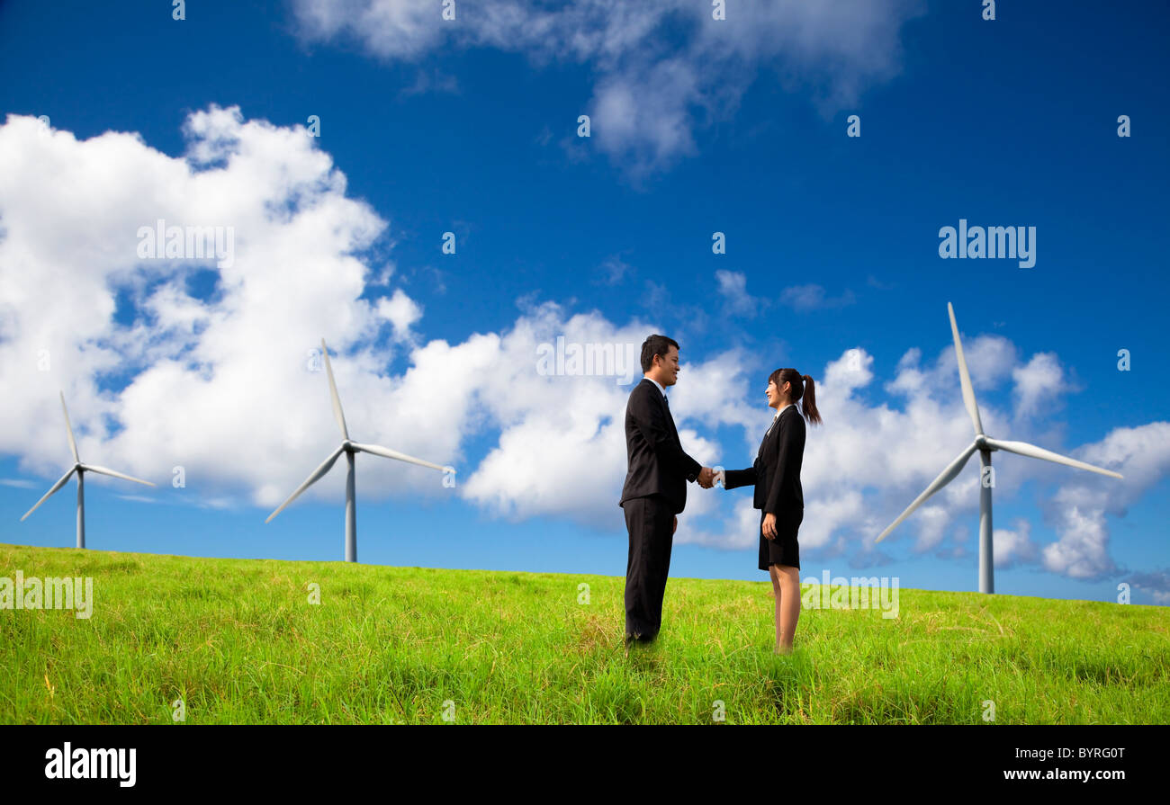 Eco di successo di business e le aziende Foto Stock