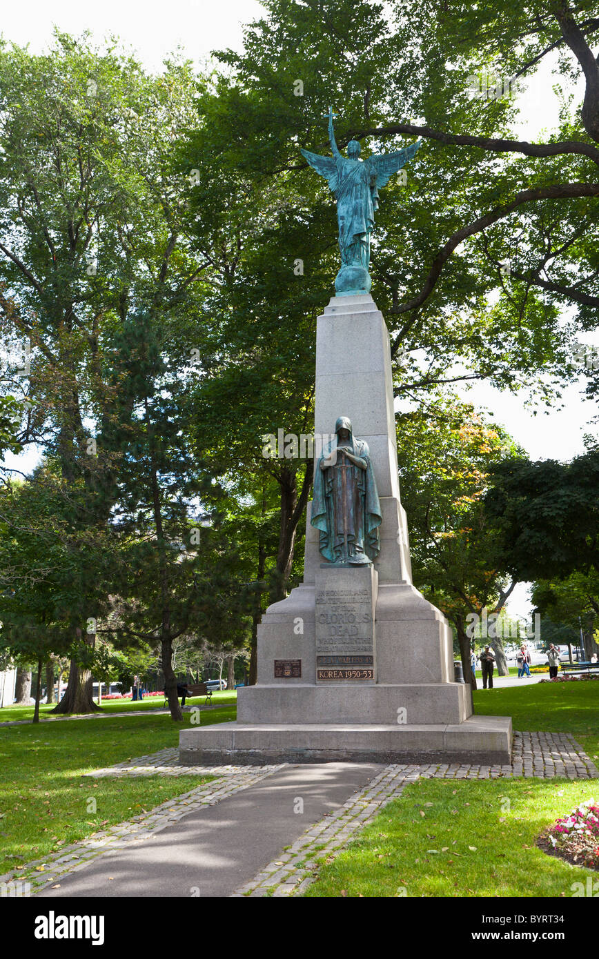 Il Memoriale di guerra dall'architetto Alfred Howell al Re della piazza di San Giovanni, New Brunswick, Canada Foto Stock