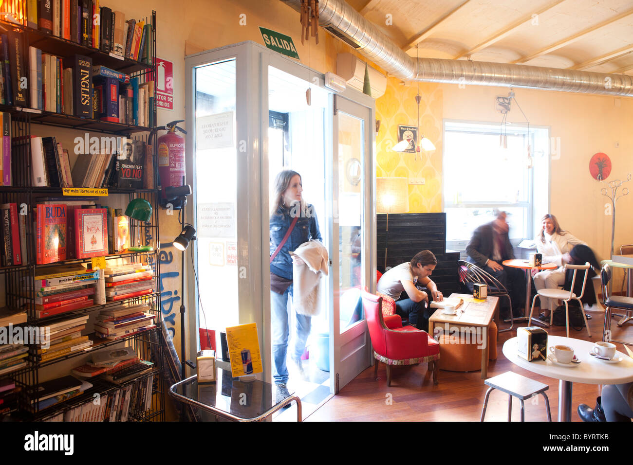 Caffè letterario, Madrid, Spagna Foto Stock