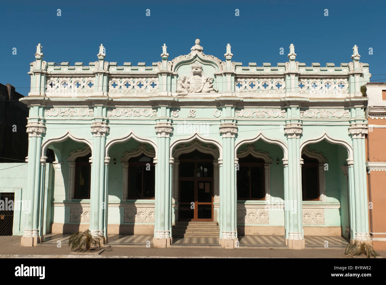 Edificio in stile coloniale, Palmira, Cienfuegos, Cuba Foto Stock