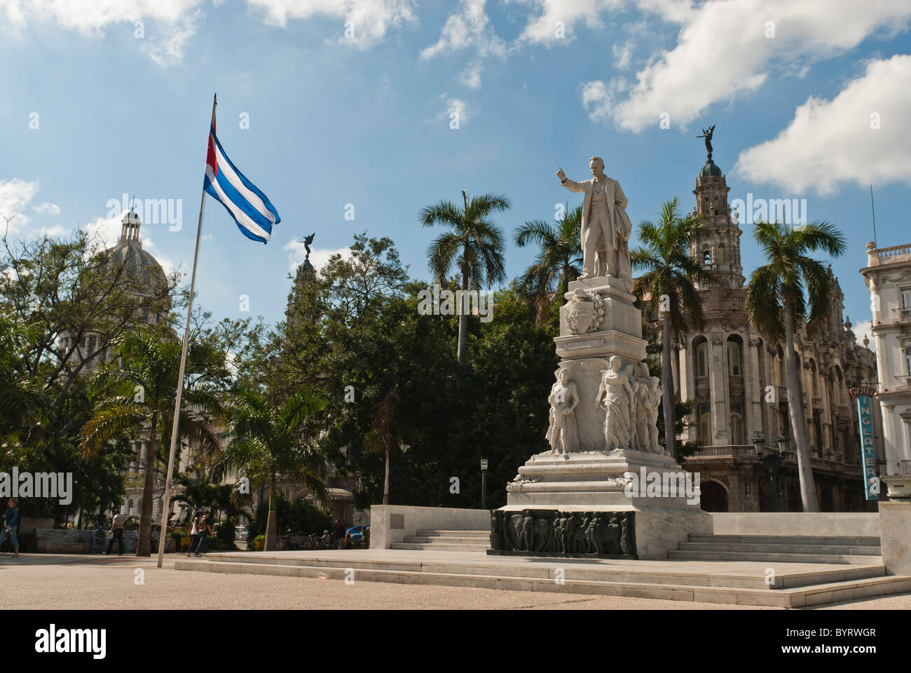 Statua di Jose Marti a Central Park, La Habana, Cuba Foto Stock