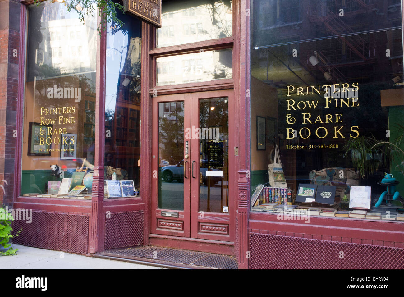 Stampanti di fine riga e Libri Rari store, Dearborn St, Chicago, Illinois, Stati Uniti d'America Foto Stock