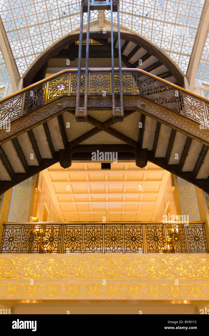 Interno della Rookery, 209 South LaSalle Street, Chicago, Illinois, Stati Uniti d'America Foto Stock