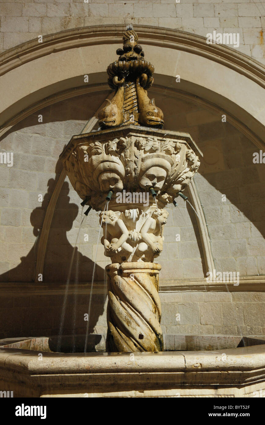 Piccolo Onofrio Fontana, Dubrovnik, Croazia patrimonio mondiale UNESCO Foto Stock