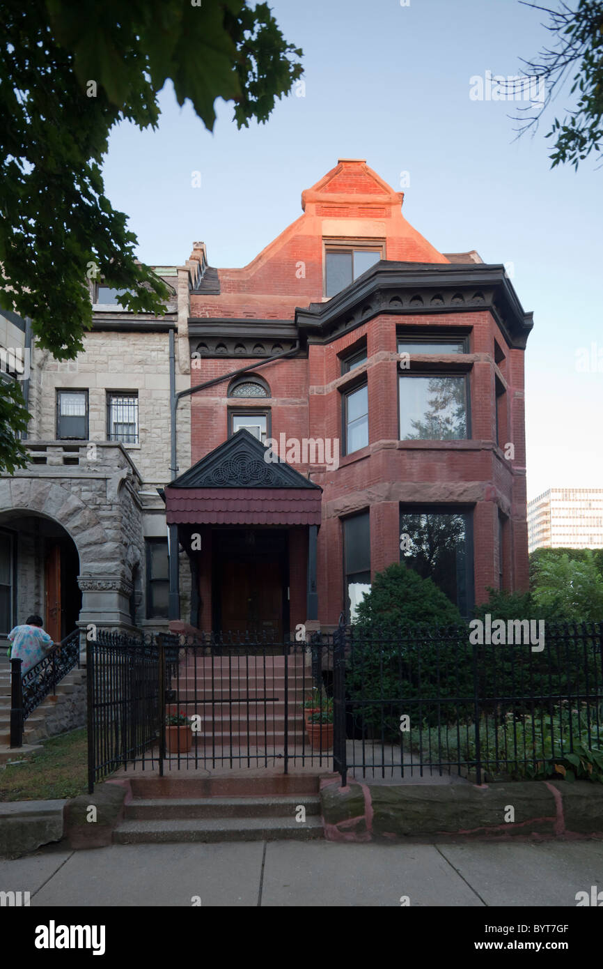 Casa del XIX secolo in Calumet-Giles-Prairie District, Chicago, Illinois, Stati Uniti d'America Foto Stock