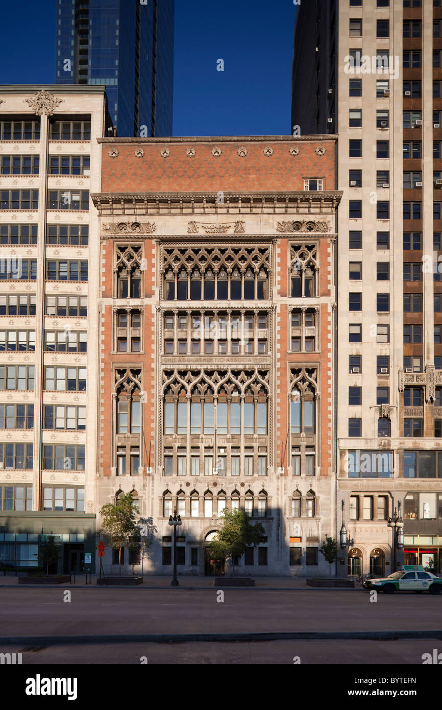 Chicago Athletic Association edificio, 12 S. Michigan Ave., Chicago, Illinois, Stati Uniti d'America Foto Stock