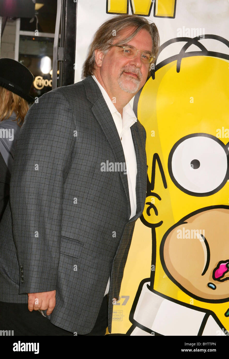 Matt Groening - creatore/produttore/Scrittore 'The Simpsons film' premiere al Mann Village Theatre - Arrivi Westwood, Foto Stock