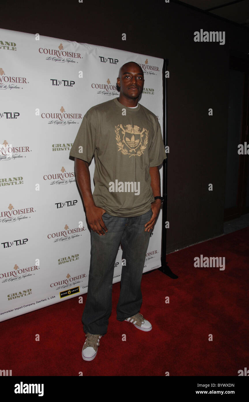 Damien Wilkins gran trambusto e Courvoisier ( celebrare il rilascio di T.I. vs T.I.P. presso la casa di Courvoisier ( tenutasi a Foto Stock