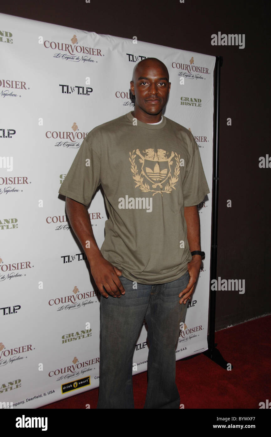 Damien Wilkins gran trambusto e Courvoisier ( celebrare il rilascio di T.I. vs T.I.P. presso la casa di Courvoisier ( tenutasi a Foto Stock
