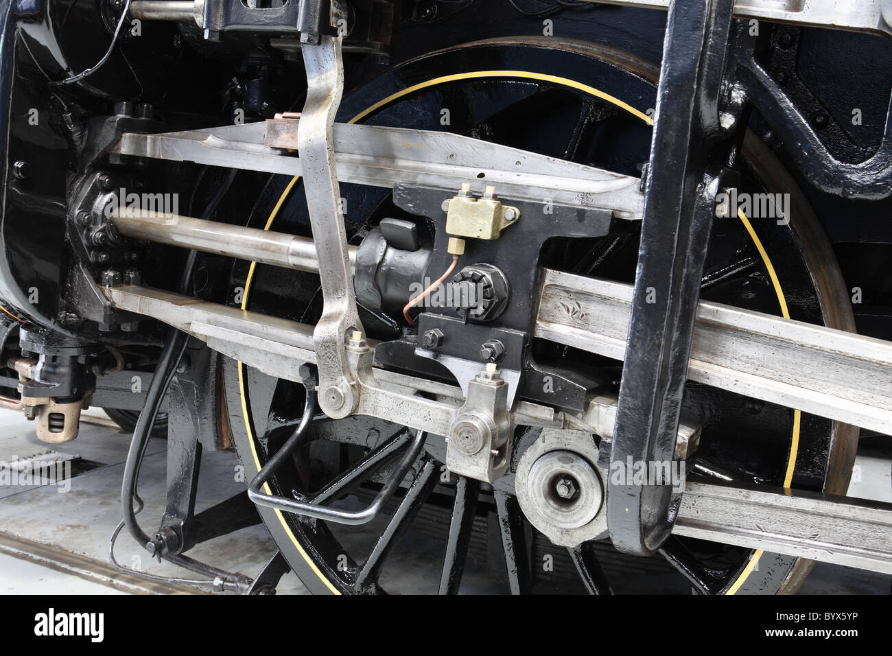 Il gruppo di testa a croce di una locomotiva a vapore, NRM, Shildon locomozione, NE Inghilterra Foto Stock