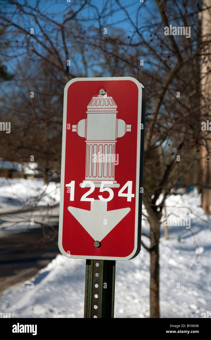 Idrante di fuoco segno Kalamazoo Michigan STATI UNITI Foto Stock