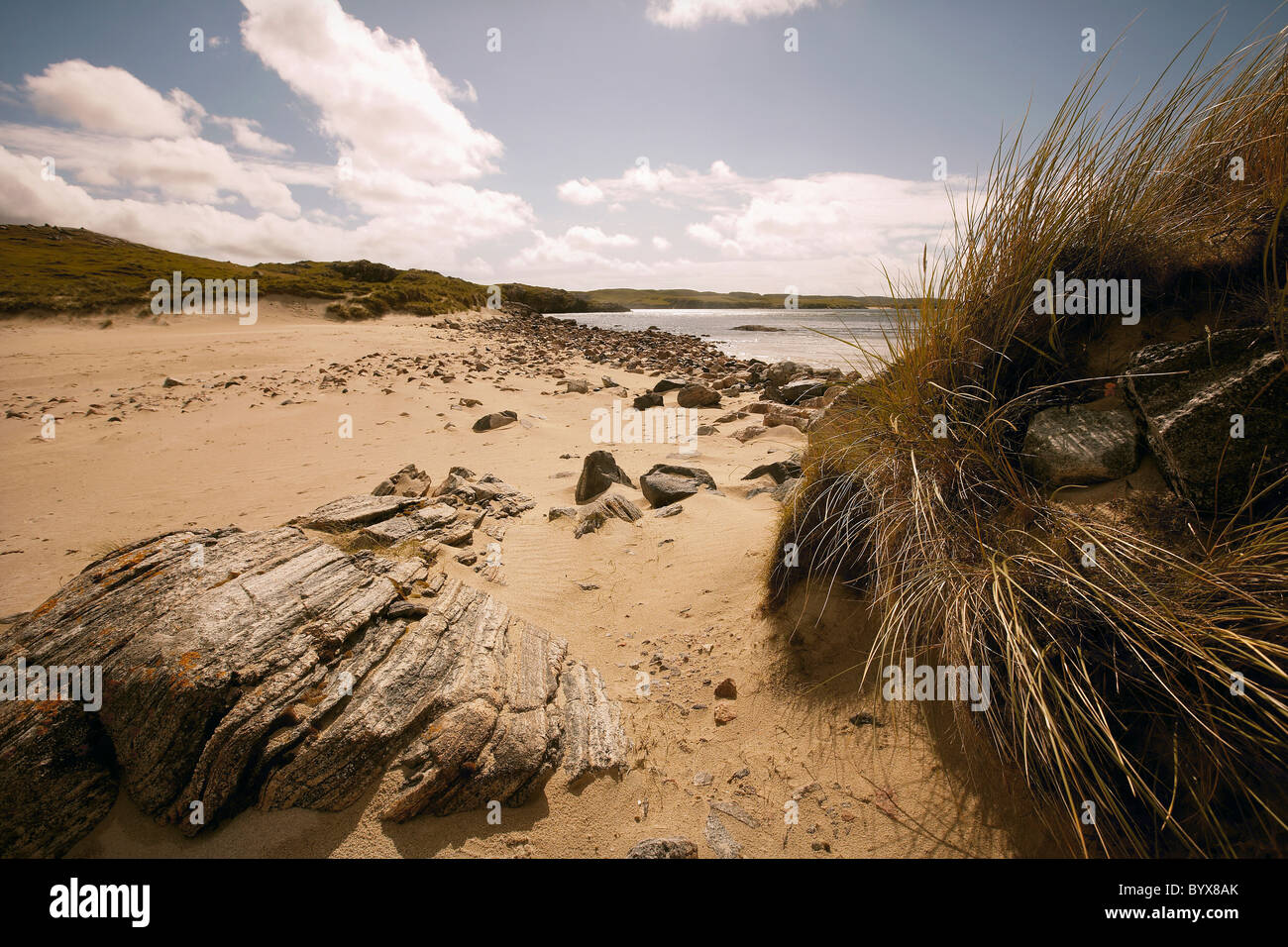 Uig sabbie o traigh Uuige, isola di Lewis, Ebridi Esterne, Western Isles, Scotland, Regno Unito Foto Stock