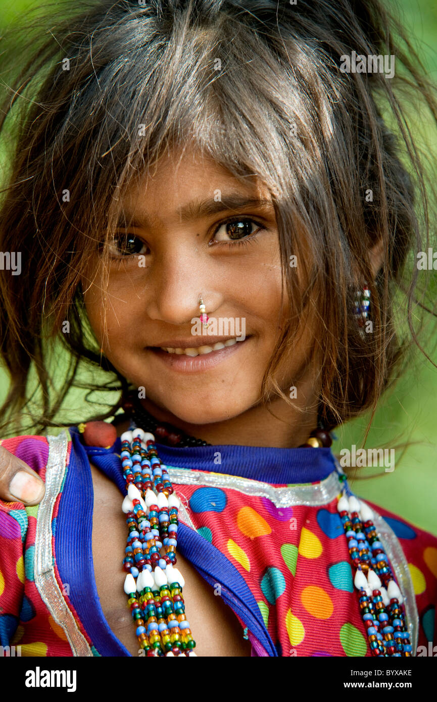 MIR tribeswoman nomadi Dasada India Foto Stock
