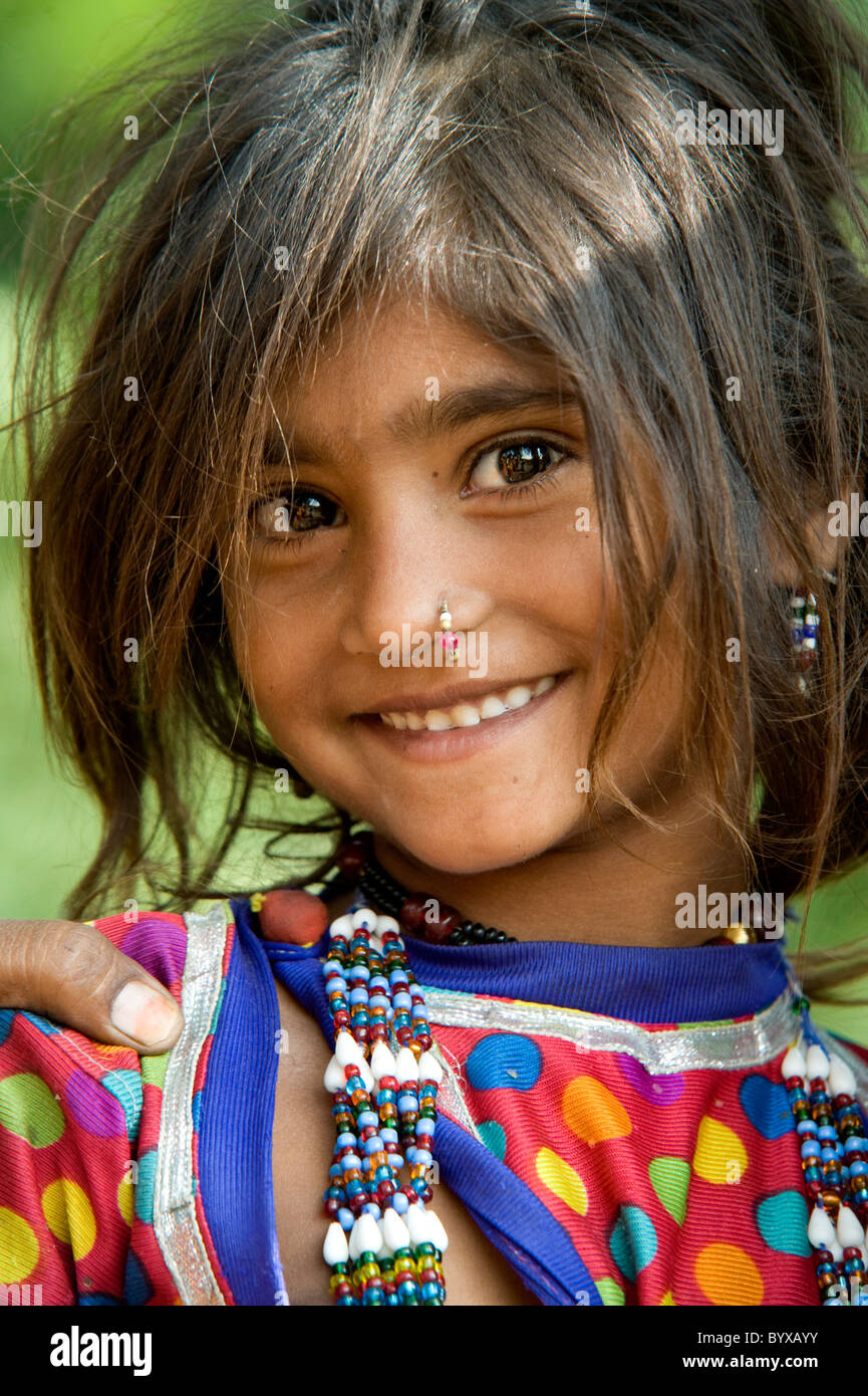 MIR tribeswoman nomadi Dasada India Foto Stock