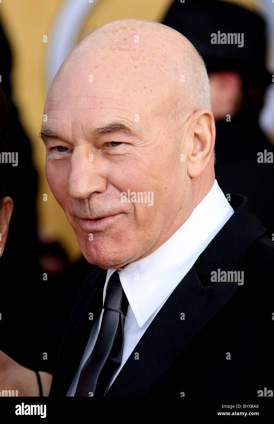 PATRICK STEWART 17TH Annuale SCREEN ACTOR GUILD AWARDS ARRIVI DOWNTOWN LOS ANGELES CALIFORNIA USA 30 Gennaio 2011 Foto Stock