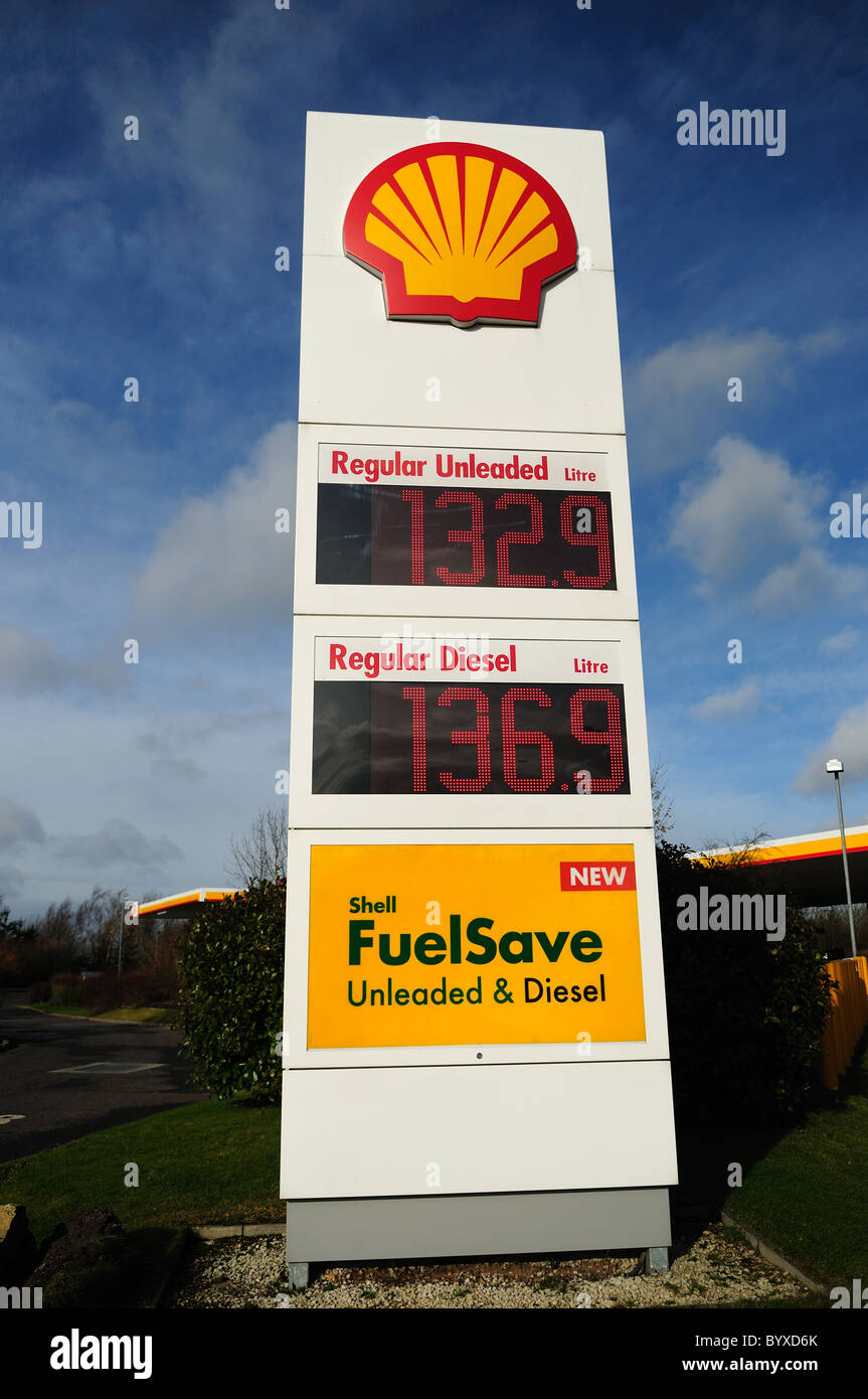 Carburante Shell Station . Foto Stock