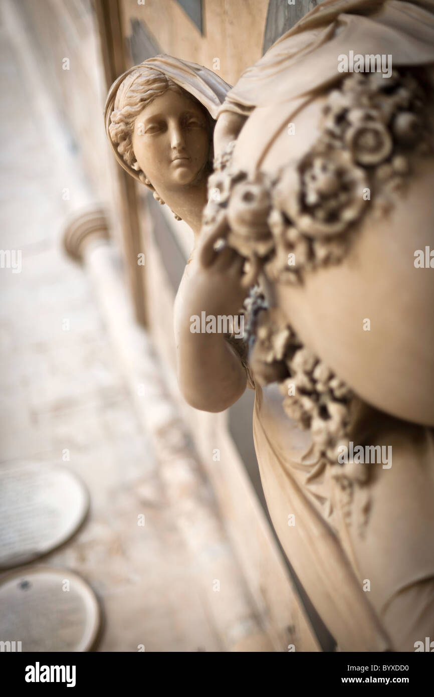 Statua di alabastro - Abbazia di Bath Foto Stock