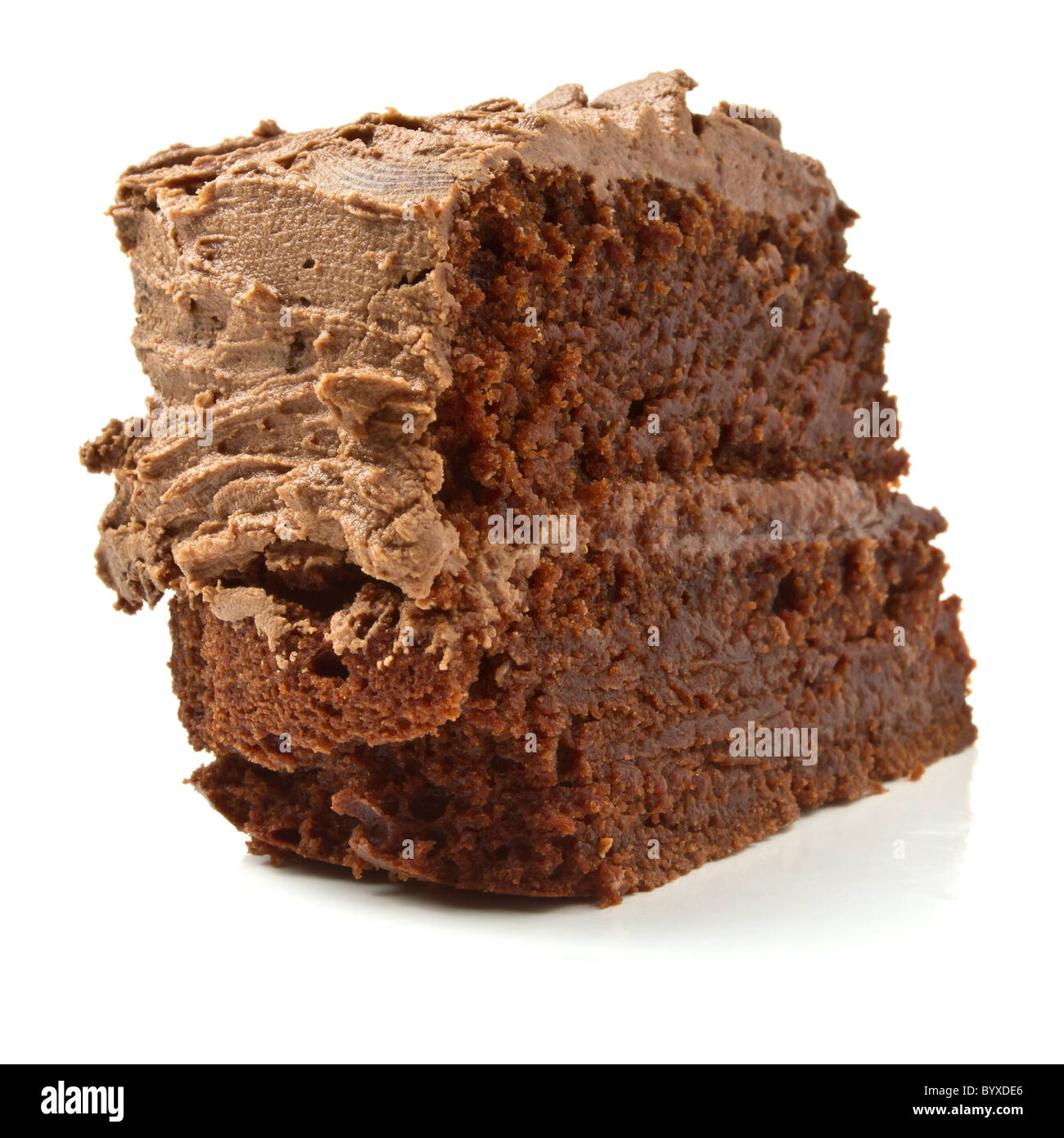 Ridotto di grassi Torta al cioccolato fatta con la maionese e senza uova o burro. Foto Stock