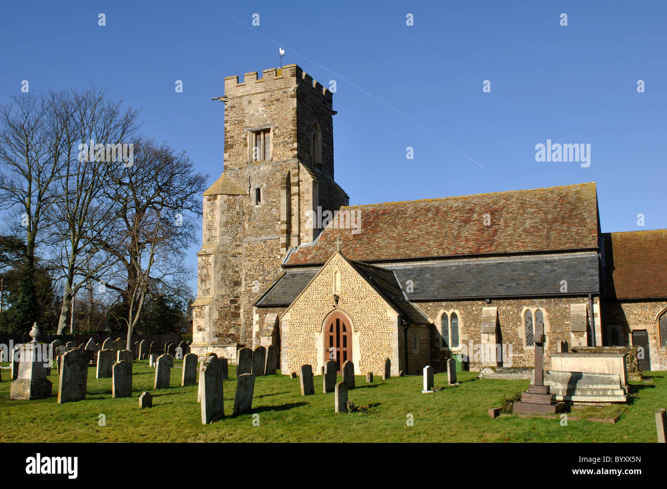 La Chiesa di San James, poco Paxton, Cambridgeshire, England, Regno Unito Foto Stock