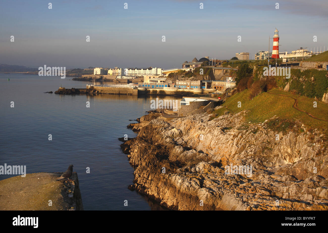 Plymouth Hoe nel Devon, Regno Unito Foto Stock