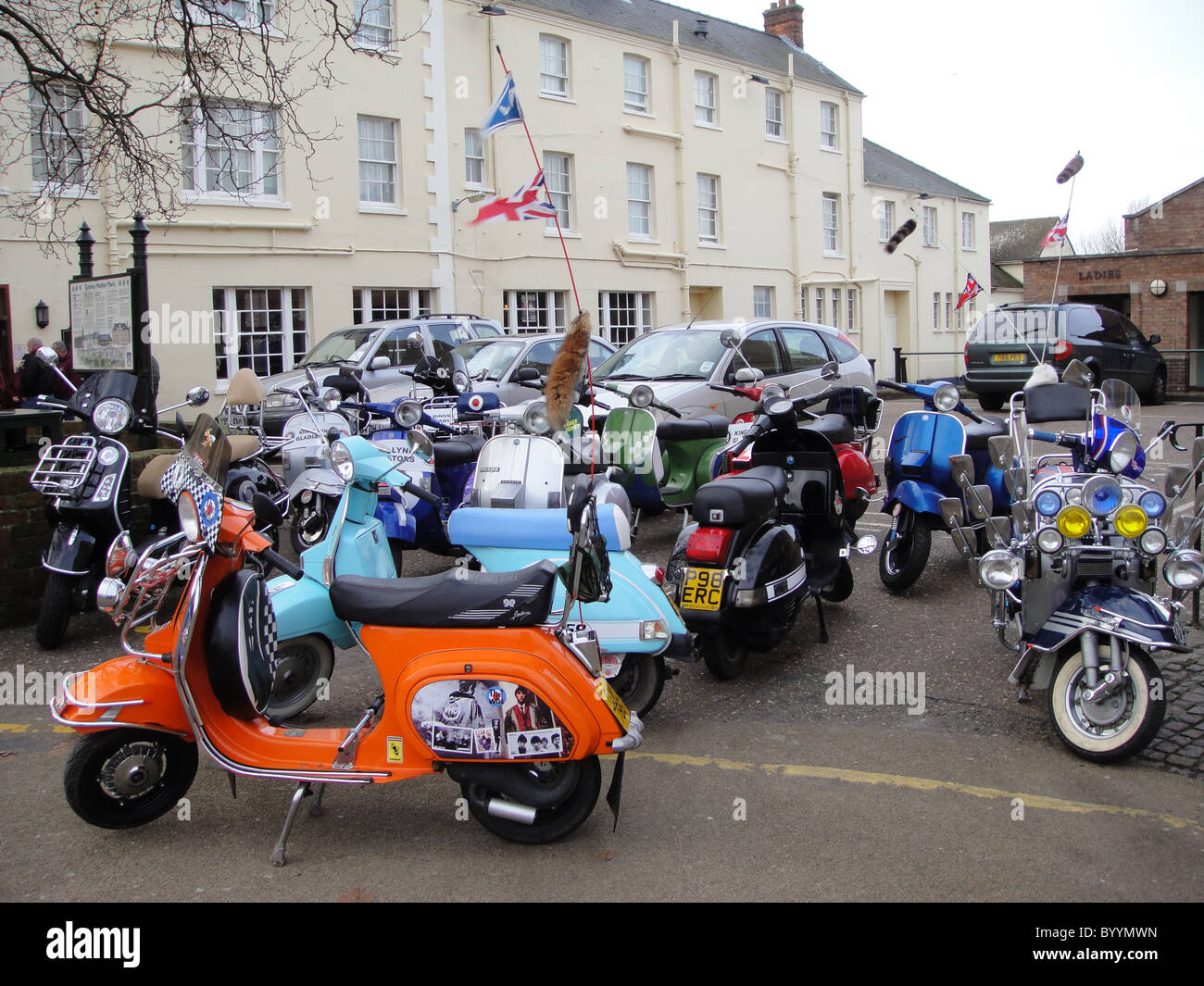 Mod scooter rally Foto Stock