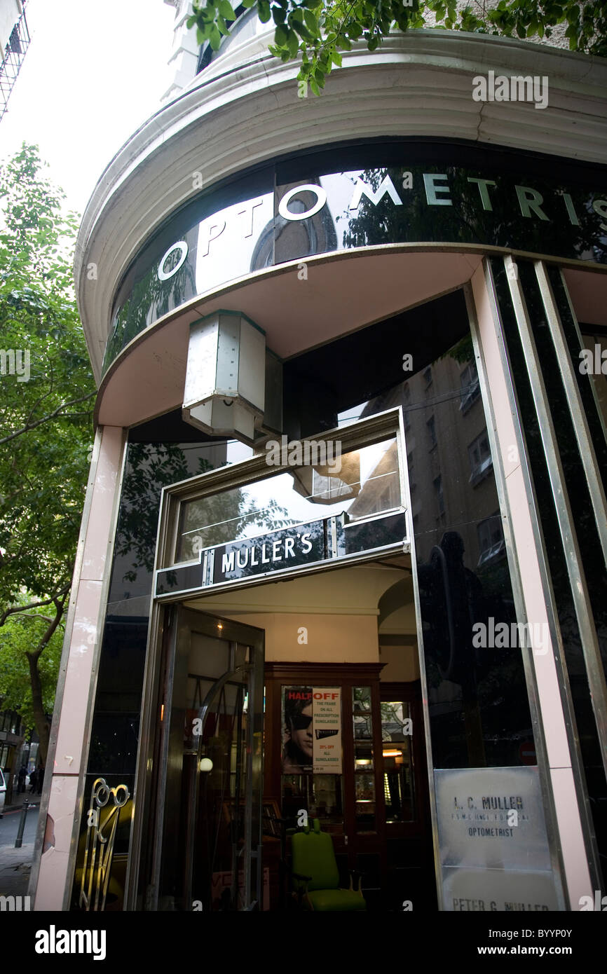 Molazze optometristi in Città del Capo , il Parlamento Street Foto Stock