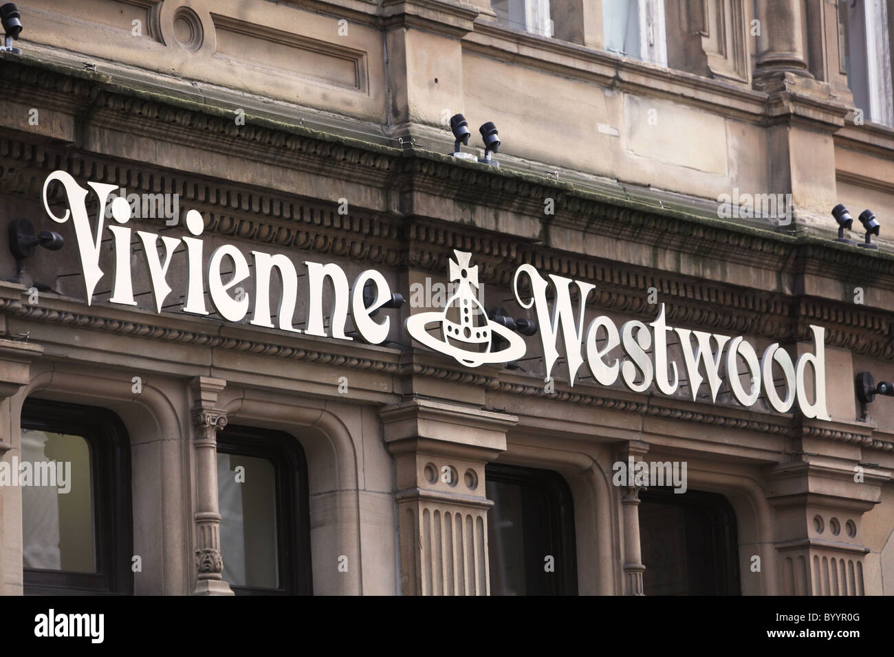 Vivienne Westwood segnaletica in negozio Foto Stock