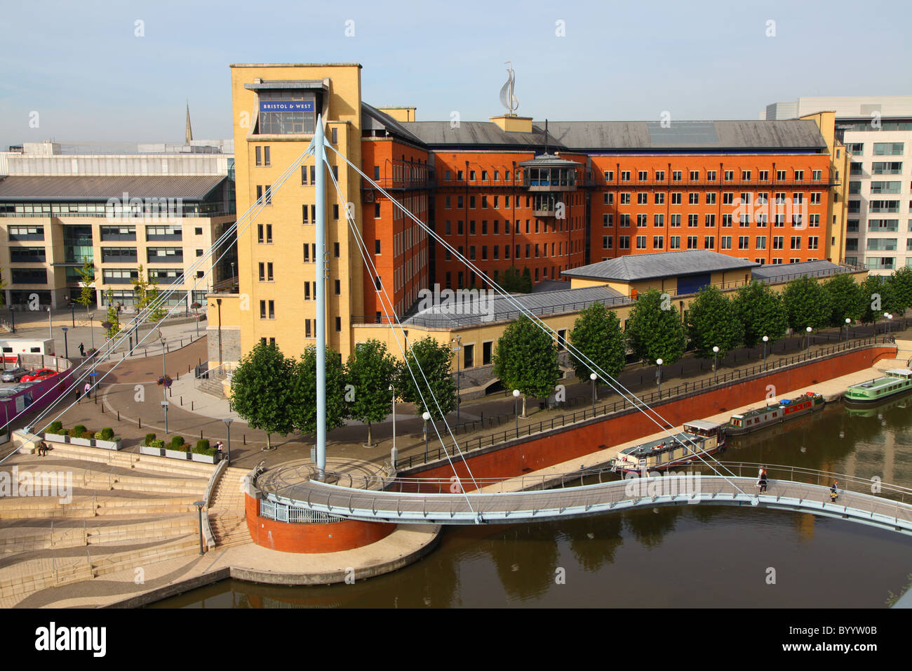 Bristol City River Bridge Visualizza Foto Stock