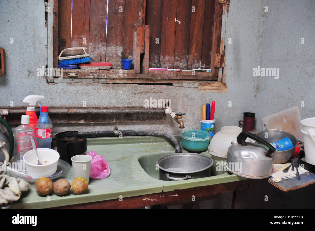 La cucina di una casa La Carpio Costa Rica Foto Stock