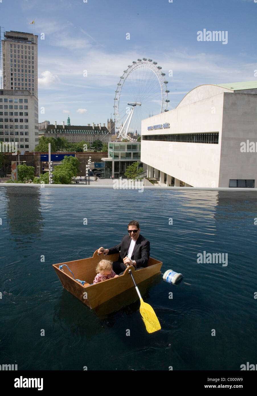 Barca sulla sommità della Hayward Gallery Foto Stock