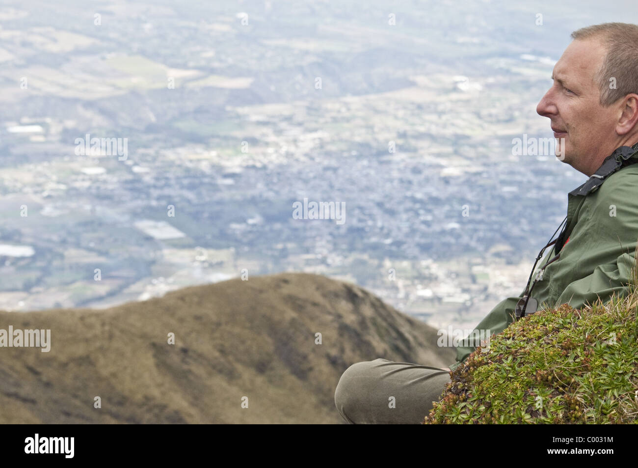 La scena dall'alto andini Paramo, Ecuador. Foto Stock