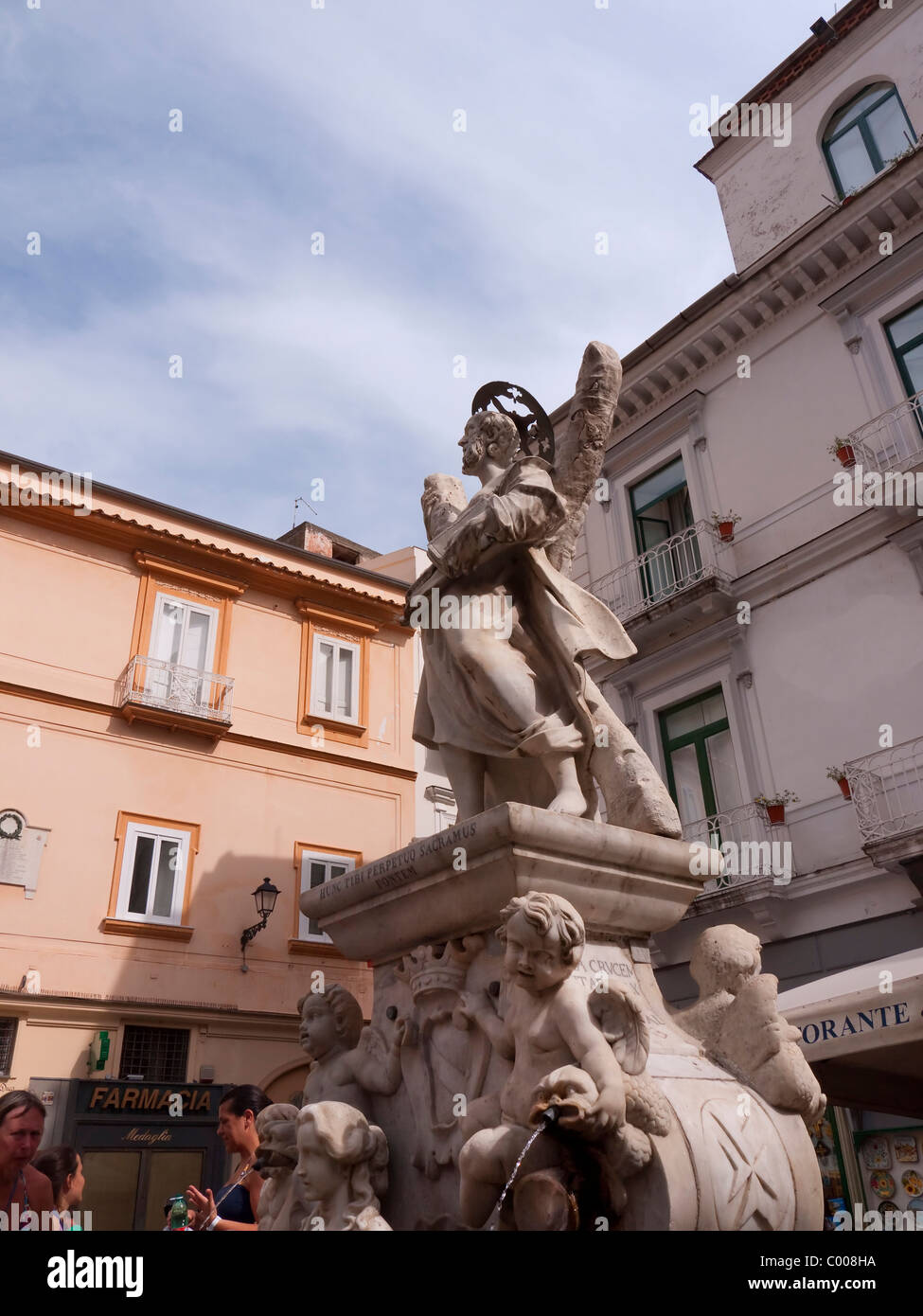 Sant'Andrea Fontana nella città di Amalfi in Campania in Italia Meridionale Foto Stock