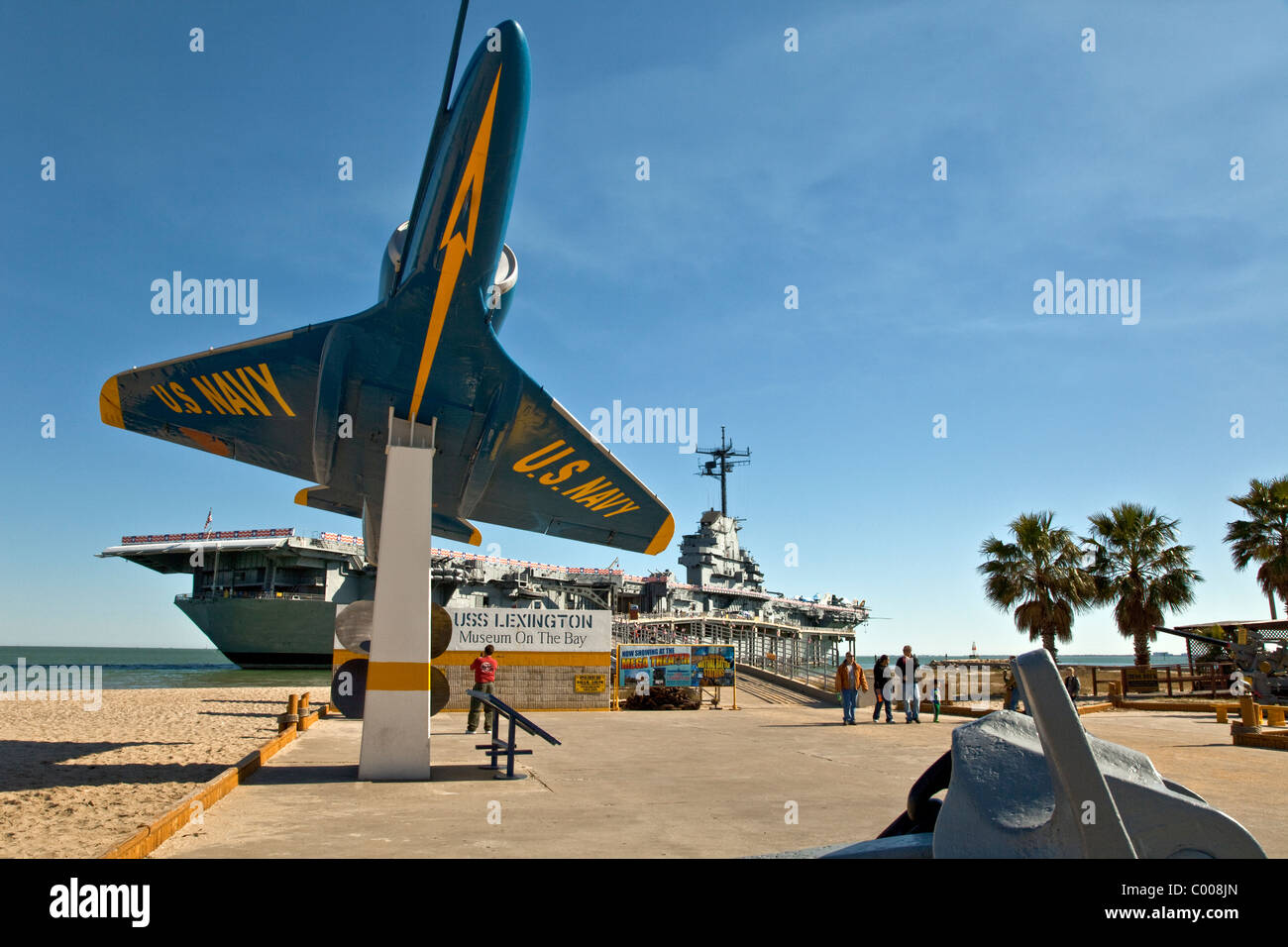 USS Lexington, WW2 portaerei, Texas Foto Stock